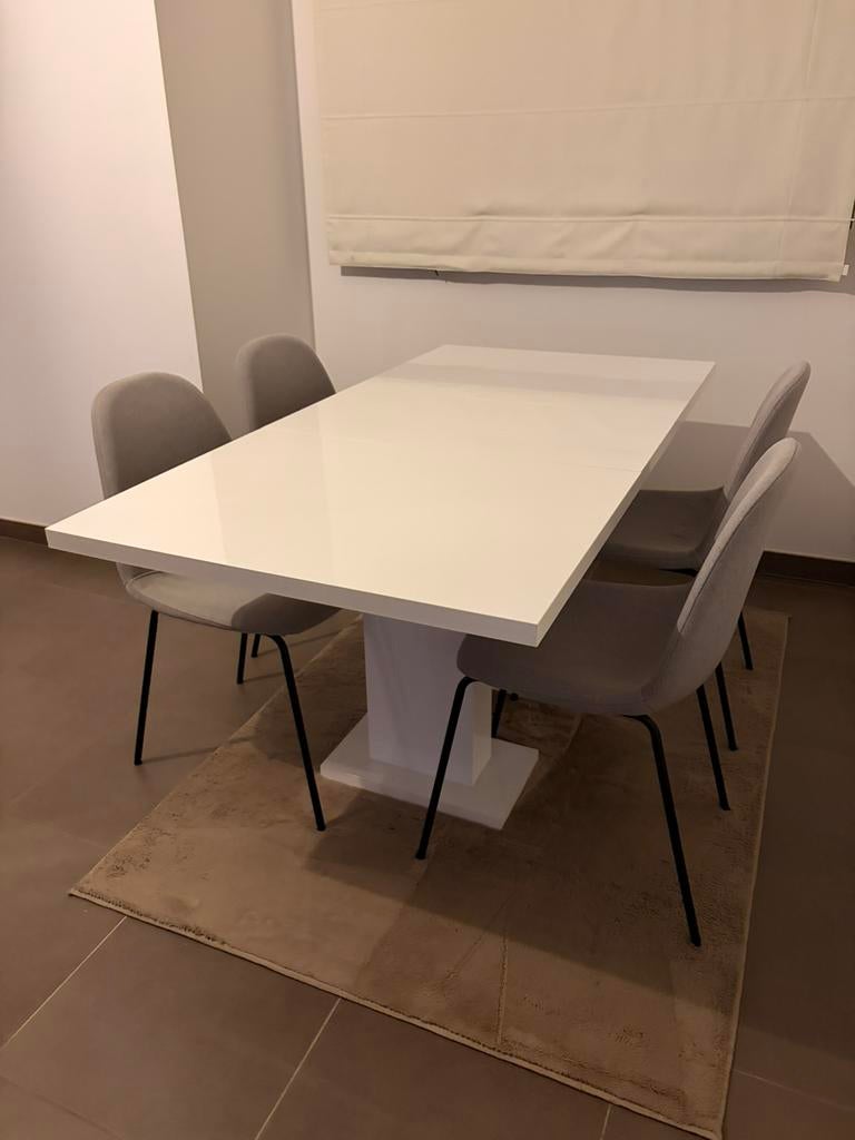 Eettafel met 4 stoelen, Ophalen, Gebruikt, Vijf personen of meer
