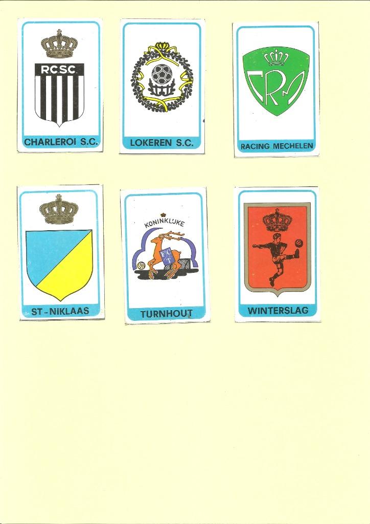 Panini Football 1972-1973 Emblemen 2e klasse-6stickers recup, Verzamelen, Ophalen of Verzenden, Gebruikt, Sport