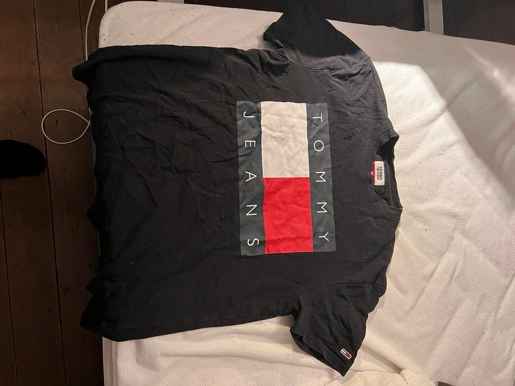 Tomy Jeans T-shirt, Nieuw, Maat 48/50 (M), Zwart, Tommy Hilfiger