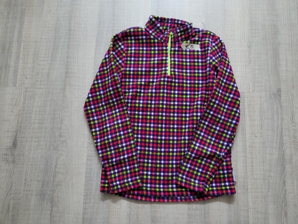 Trui fleece Quechua geruit maat 146 / 152, Meisje, Trui of Vest, Ophalen of Verzenden, Zo goed als nieuw