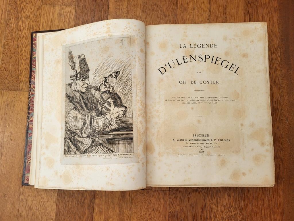 La Légende d'Ulenspiegel Ch. De Coster 1867, Antiek en Kunst, Ophalen of Verzenden