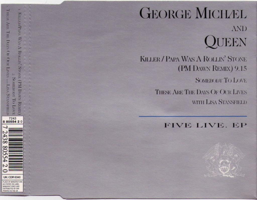 GEORGE MICHAEL AND QUEEN - FIVE LIVE : EP - UK CD MAXI, Verzenden, Gebruikt, Pop