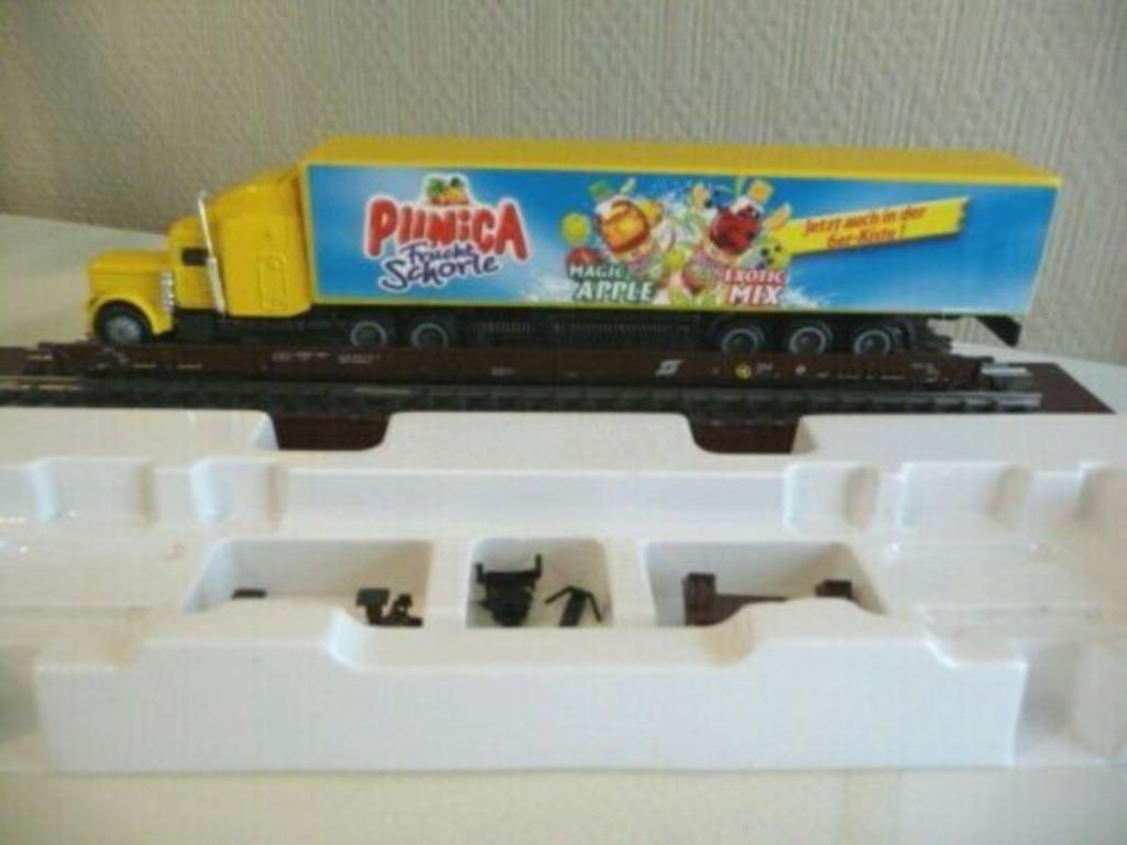 4841 MÄRKLIN HO – Wagon à plancher surbaissé+Chamion/Wagon à, Neuf, Analogique, Enlèvement ou Envoi, Courant alternatif
