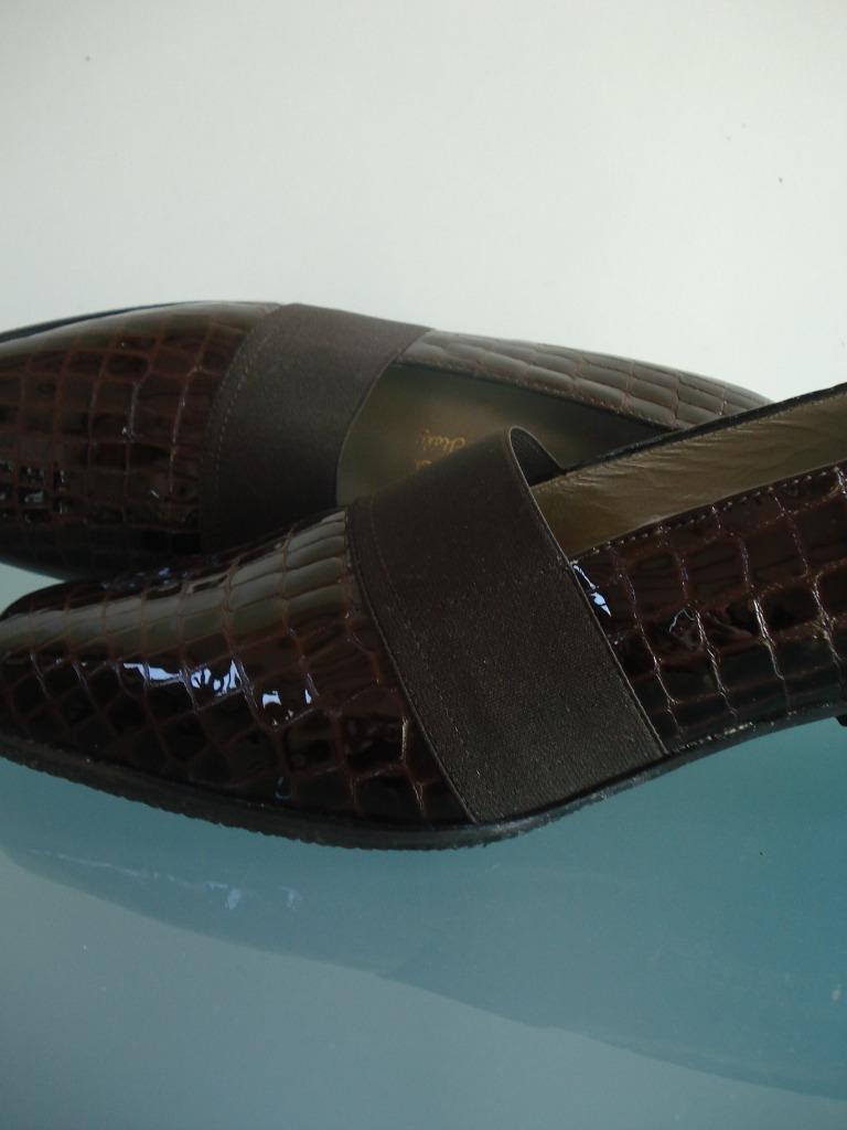 Livraison gratuite | Escarpins Alexandria croco brown 39.5, Neuf, Alexandria, Escarpins, Brun