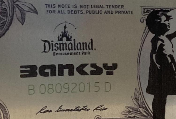 BANKSY : billet en métal. Édition en 6 exemplaires, Enlèvement ou Envoi