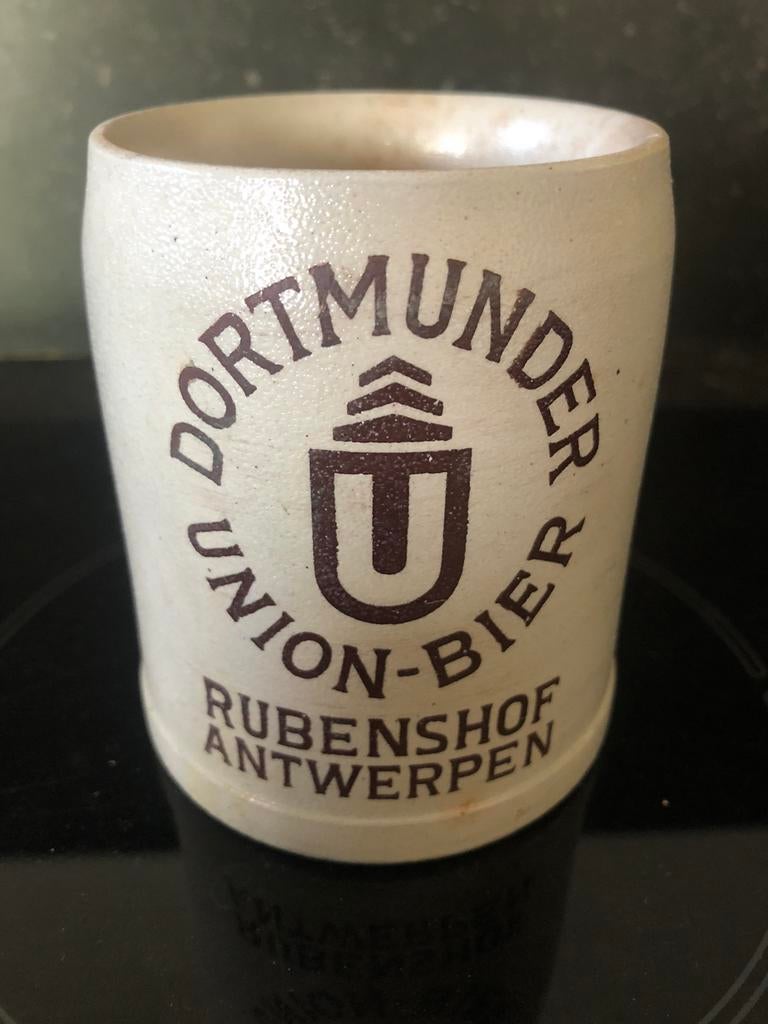 dortmunder union RUBENSHOF ANTWERPEN bierpul bierpot bierkr, Gebruikt, Glas of Glazen, Overige merken