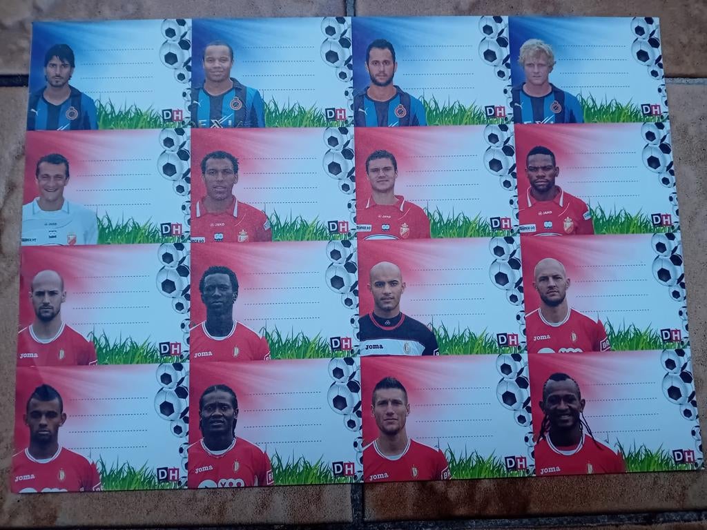 Étiquettes de joueurs de foot, Hobby en Vrije tijd, Kaarten | Zelfgemaakt, Ophalen, Zo goed als nieuw, Overige thema's
