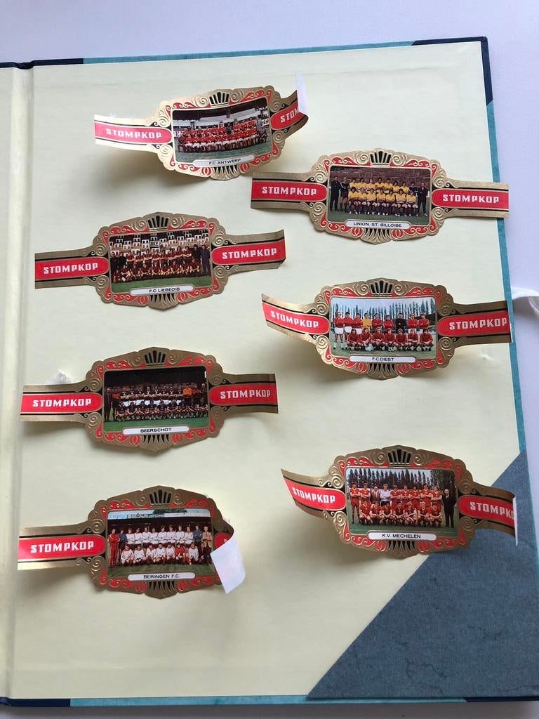 Cigarenbandjes voetbalclubs Stompkop, Enlèvement ou Envoi, Comme neuf, Bagues de cigare