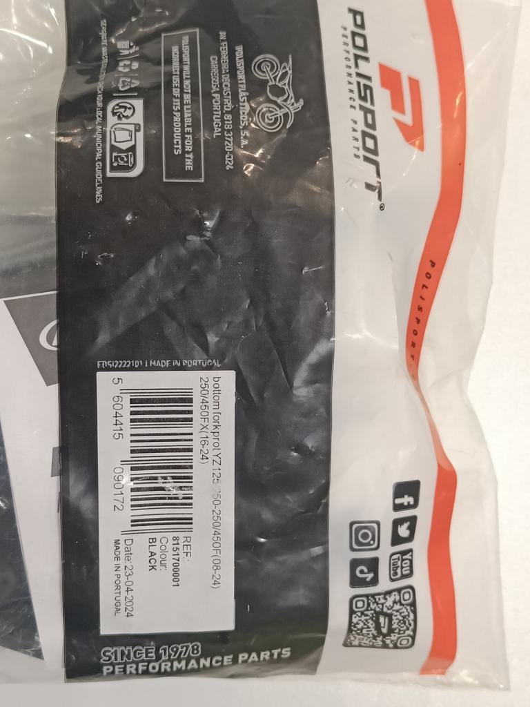 Protection de fourche avant Polisport noire 8151700001, Enlèvement ou Envoi, Neuf
