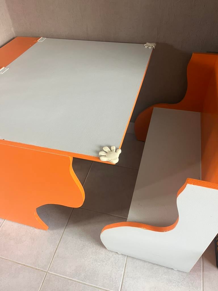 Cube de rangement + banc (comme bureau pour les enfants ), Enlèvement, Comme neuf
