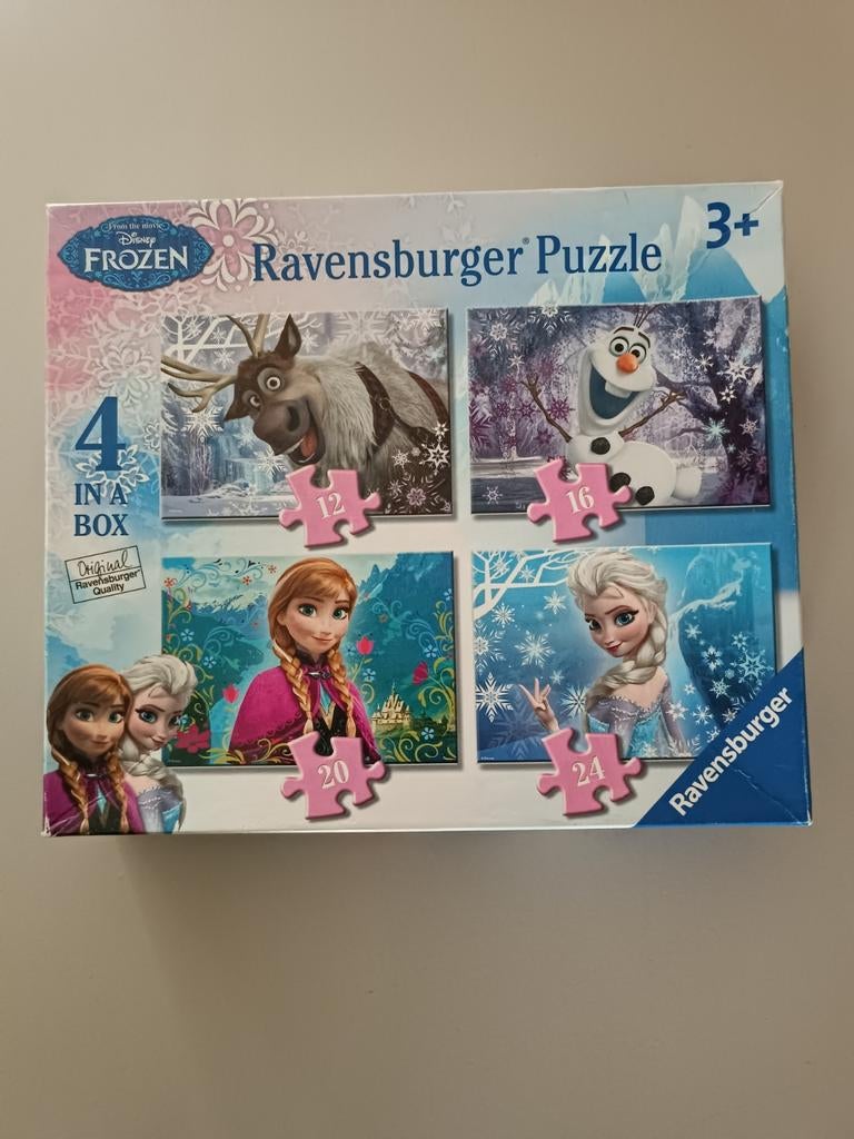 Doos met 4 Disney Ravensburger „Frozen” puzzels, Ophalen of Verzenden, Gebruikt