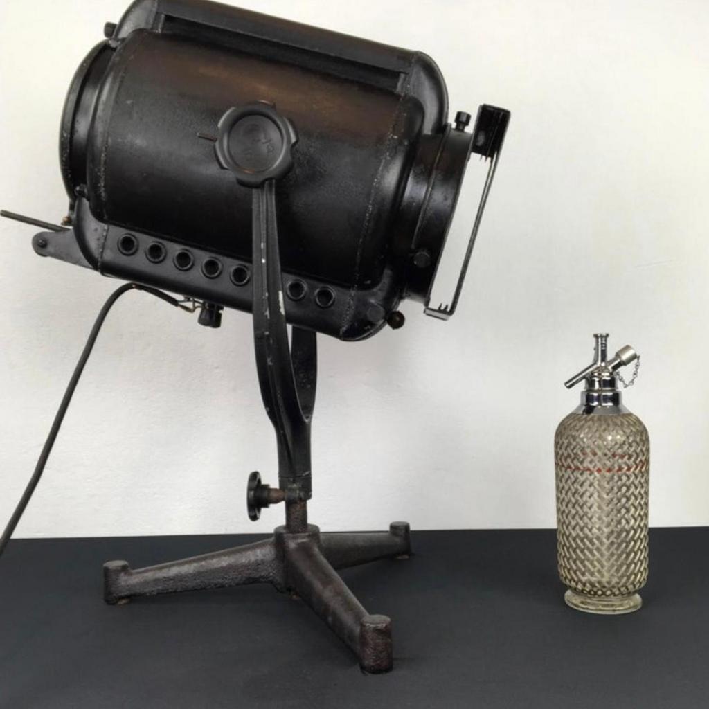 Grote 1950s ADB theaterspot op voet (72 cm H !!) - werkend !, Ophalen