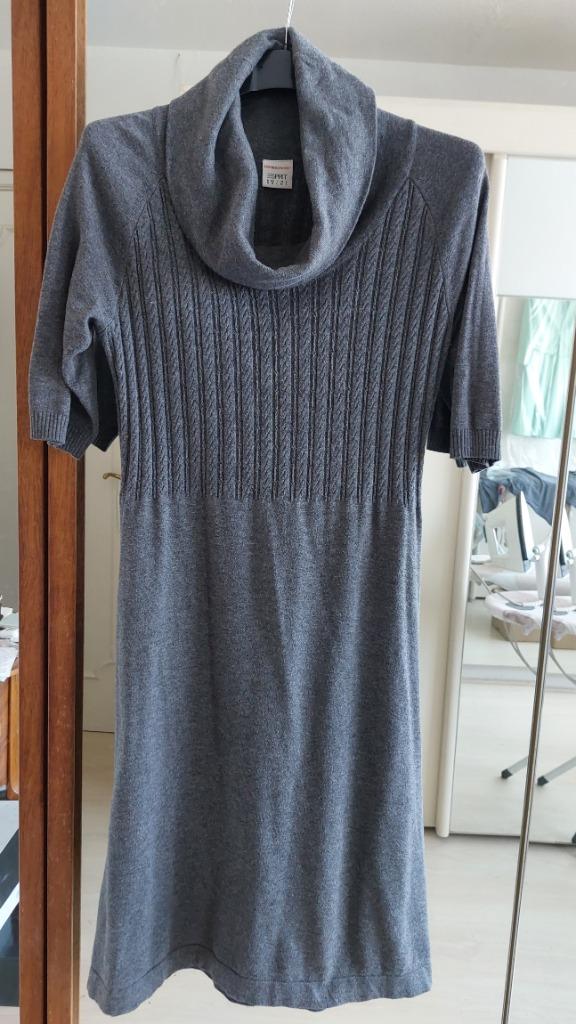 Robe en laine grise haut torsade T.40 / Large, Taille 38/40 (M), Enlèvement ou Envoi, Autres couleurs, Porté