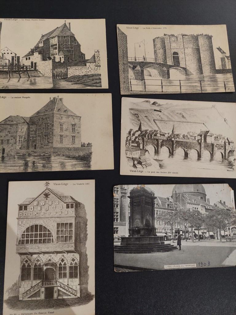 6 CP VIEUX LIEGE - 15è et 18è siecle + 1908 - 4, Enlèvement ou Envoi
