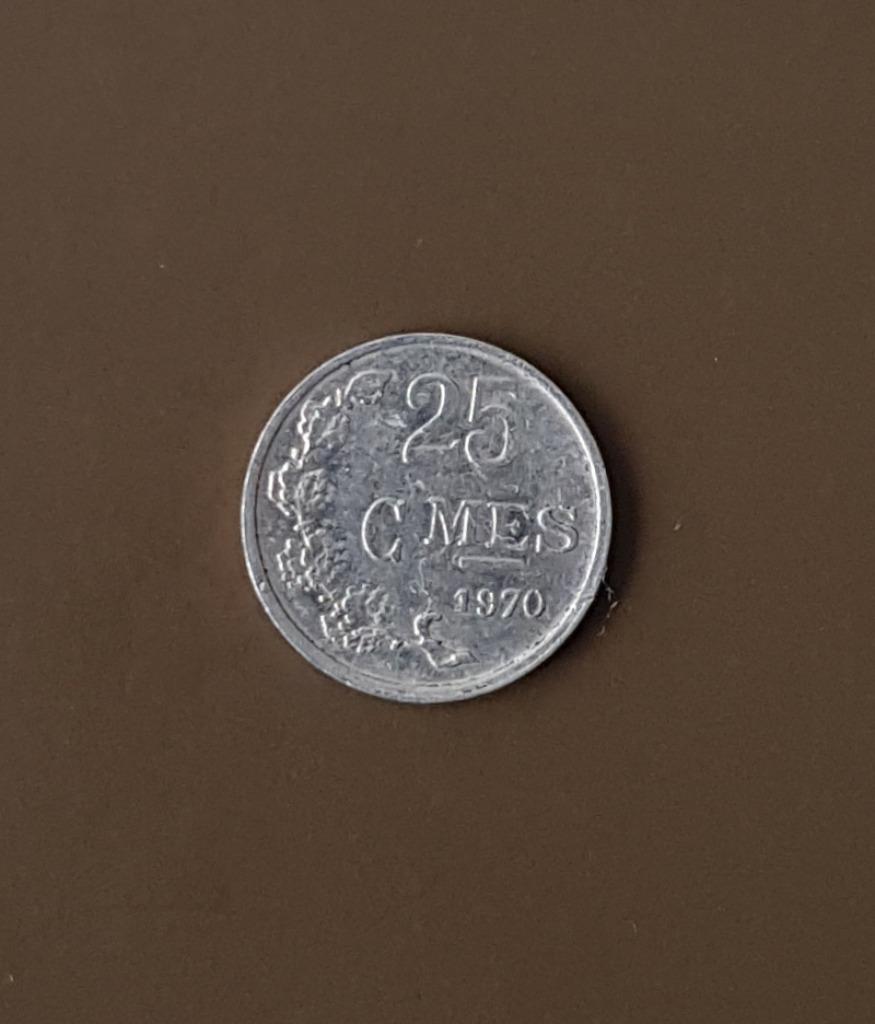 pièce de monnaie Luxembourg 25 centimes 1970, Enlèvement ou Envoi, Autres pays, Monnaie en vrac