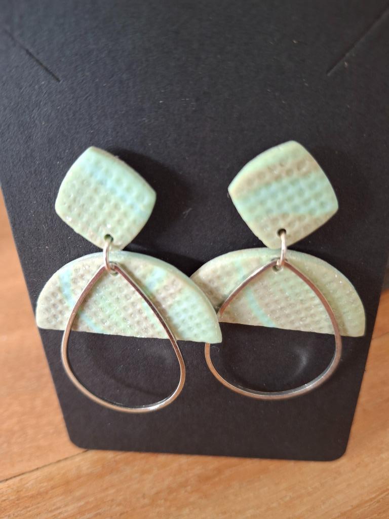 Oorbellen, Bijoux, Sacs & Beauté, Boucles d'oreilles, Neuf, Autres matériaux, Pendantes, Vert