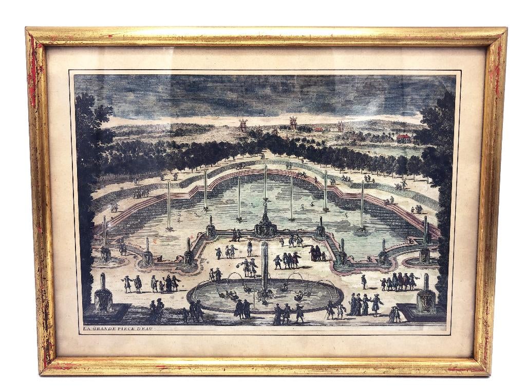 Ets / Gravure La Grande Piece d'Eau à Versailles. G. PERELLE, Antiek en Kunst, Kunst | Etsen en Gravures, Ophalen of Verzenden