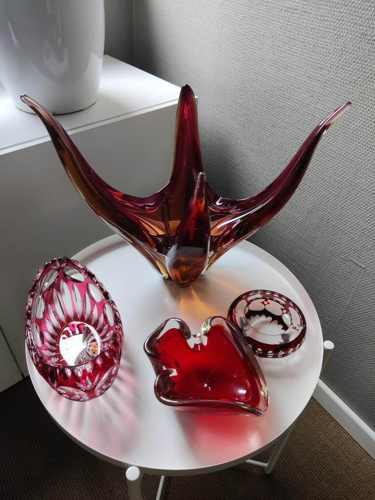 Rode Murano items ( flavio poli), Antiek en Kunst, Ophalen