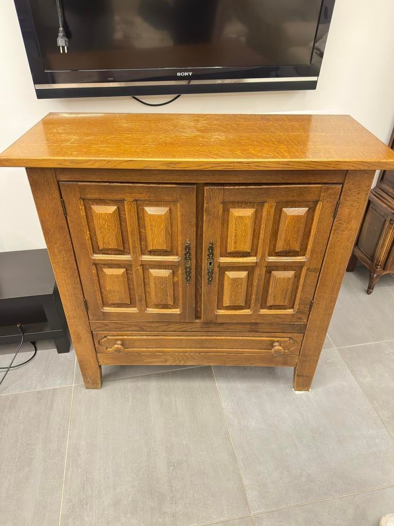 Volhouten kast, Huis en Inrichting, Ophalen, Gebruikt, 100 tot 150 cm, Eikenhout