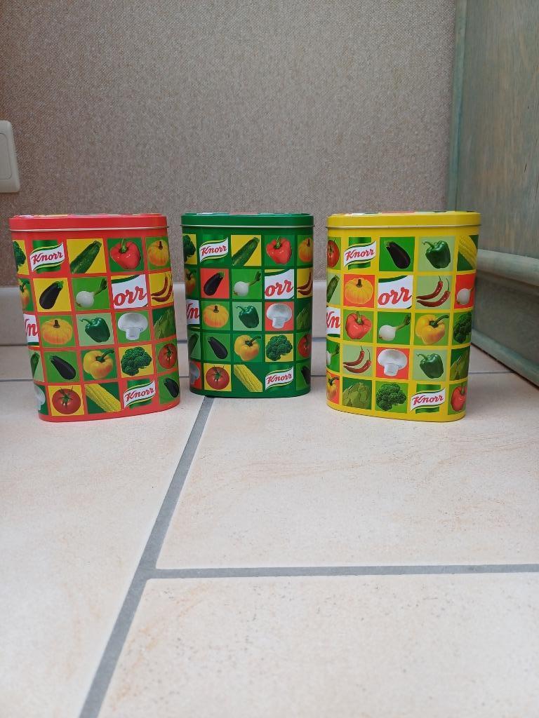 3 boîtes de rangement, Maison & Meubles, Enlèvement ou Envoi, Comme neuf, Vert, Récipient ou Bol