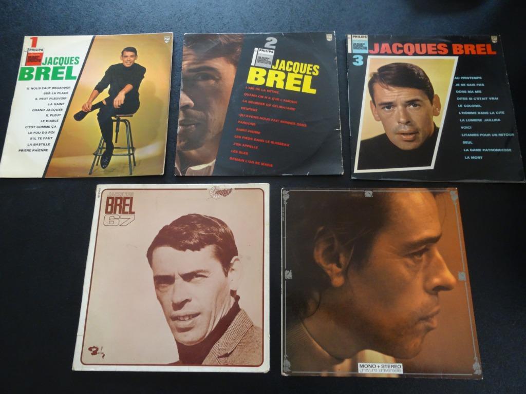 Jacques Brel - 5x 33T, Ophalen of Verzenden, Gebruikt