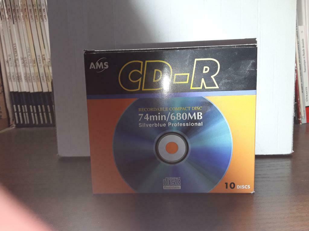 AMS SIlverblue Professional 10 blanco cd-r's, 680 MB / 74 mi, Ophalen of Verzenden, Nieuw, Cd