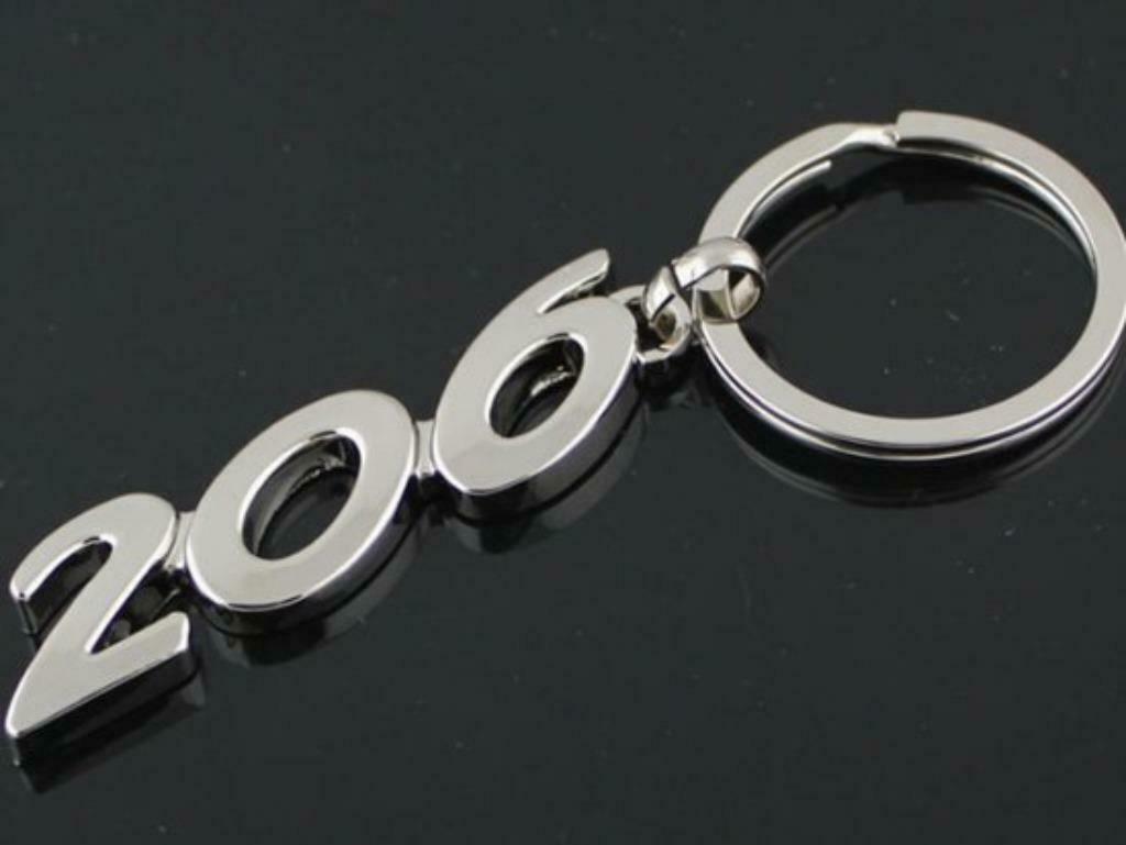 Peugeot 206 metalen logo sleutelhanger, Ophalen of Verzenden, Nieuw, Peugeot