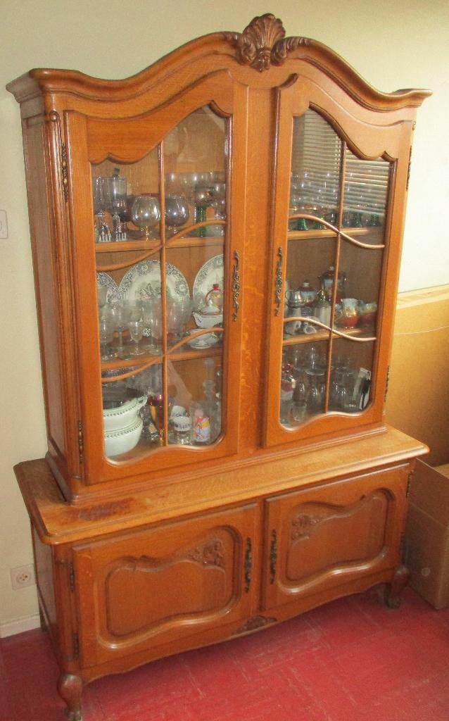 Vintage - Vitrinekast hout, Ophalen