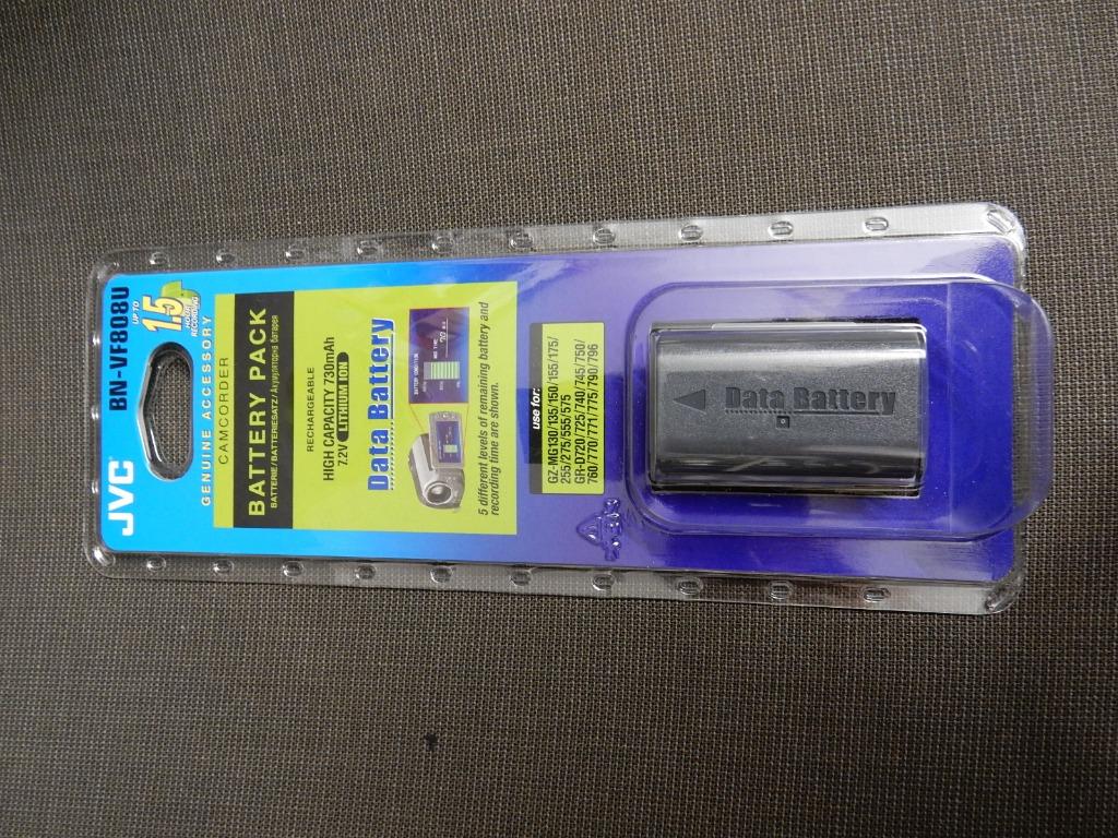 jw0644: JVC Lithium ion batterij BN-V808U opname tot 1.5h co, Enlèvement ou Envoi, Neuf