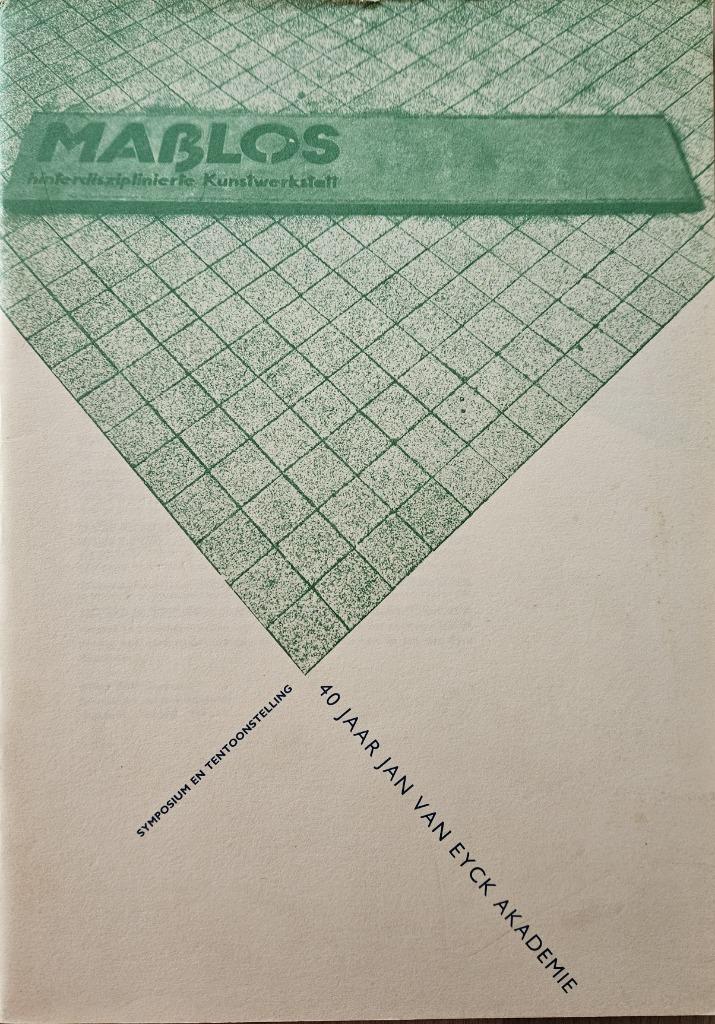 40 jaar Jan Van Eyck Akademie - Symposium en Tentoonstelling, Enlèvement ou Envoi, Utilisé, Cor Blok