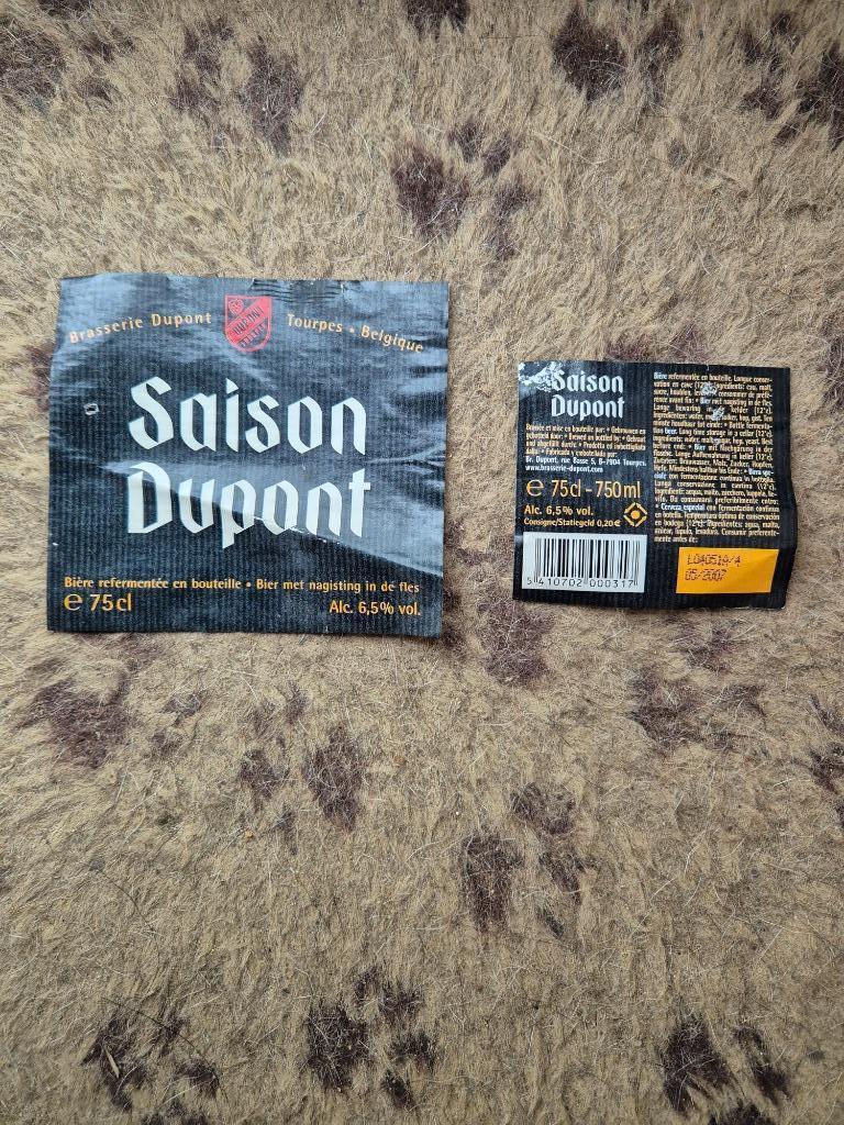 Etiquette Saison Dupont, Enlèvement ou Envoi, Utilisé, Autres types, Autres marques