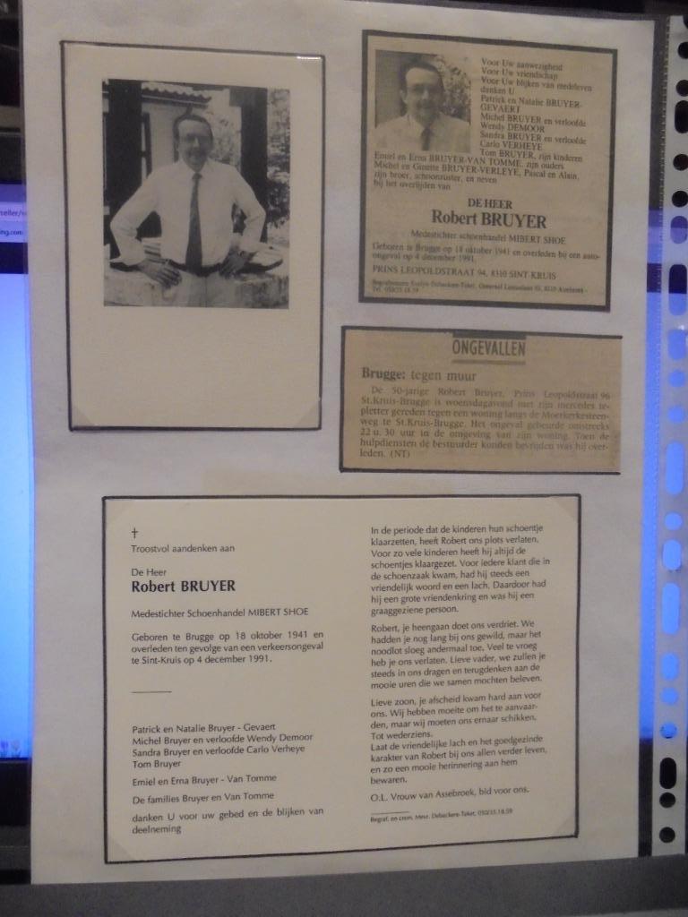 dp Robert Bruyer overleden na ongeval, Verzamelen, Bidprentjes en Rouwkaarten, Ophalen of Verzenden, Bidprentje
