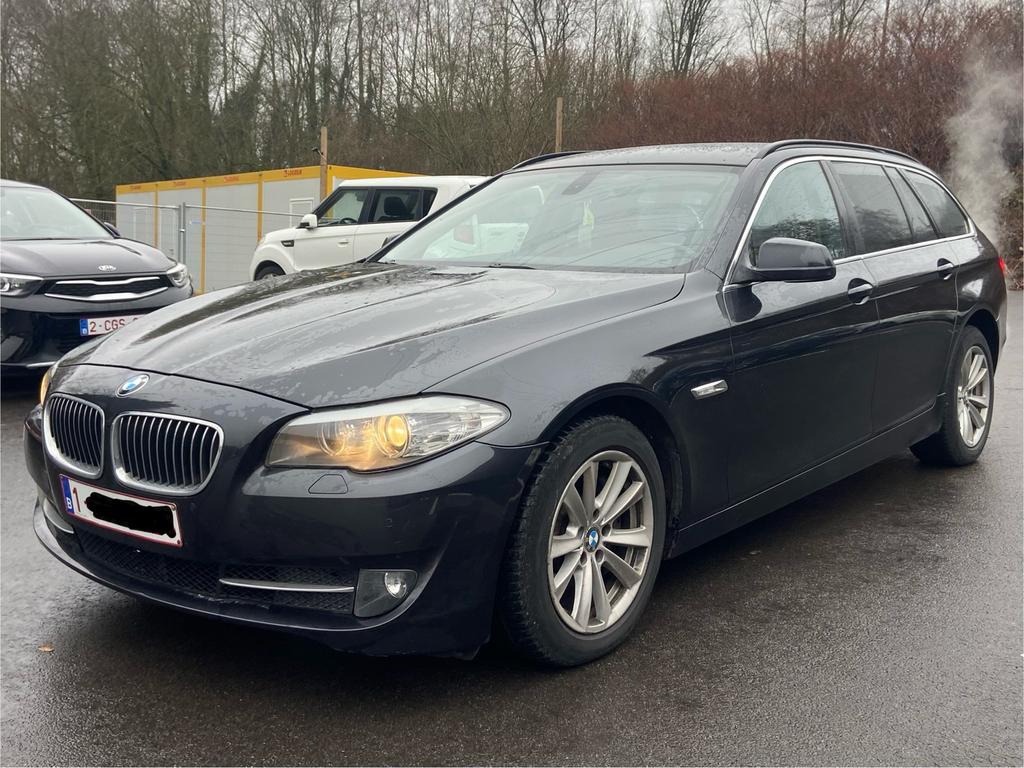 Bmw 525D( Motor 2L 211ch ) 2012, Auto's, BMW, Euro 5, Zwart, Leder, Bruin