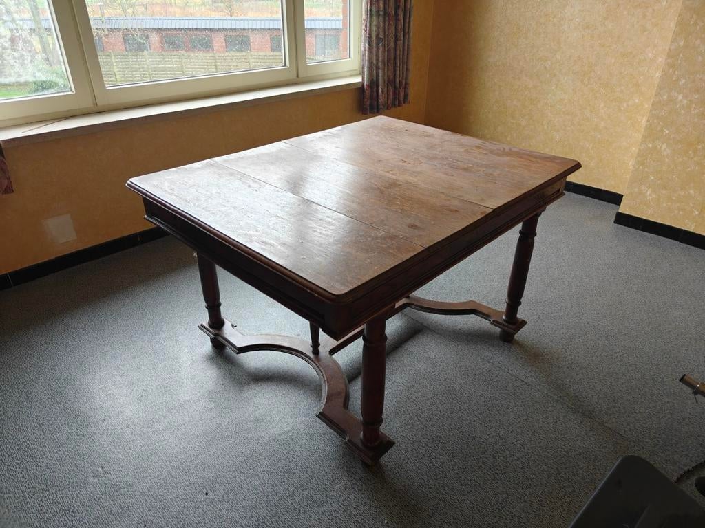 Massief uitschuifbare tafel, Antiquités & Art, Antiquités | Meubles | Tables, Enlèvement