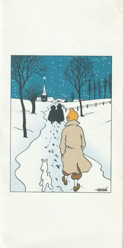 TINTIN   Carte de voeux  2007, Envoi, 1980 à nos jours, Non affranchie, (Jour de) Fête