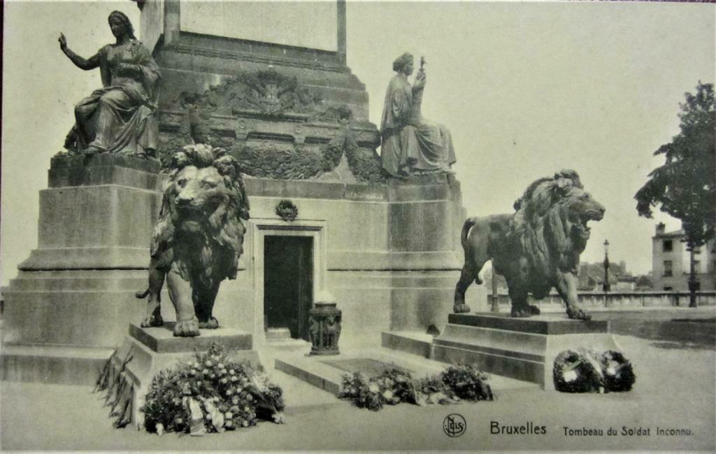 POSTKAART- WO- MONUMENT VAN DE ONBEKENDE SOLDAAT TE BRUSSEL, Ophalen of Verzenden, Gelopen, Brussel (Gewest)