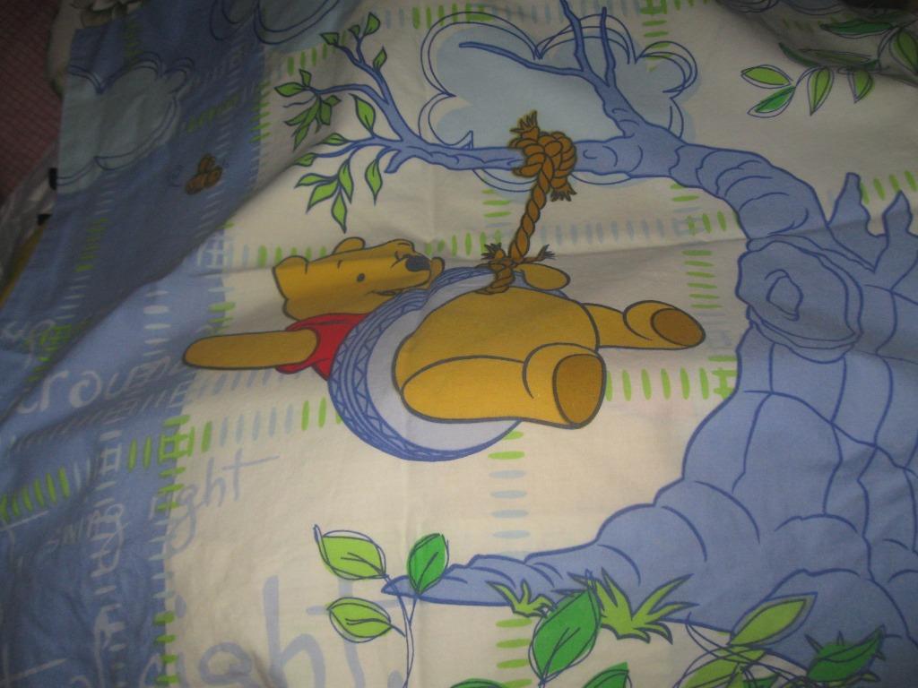 Dekbedovertrek katoen Winnie the Pooh, Kinderen en Baby's, Ophalen of Verzenden, Zo goed als nieuw, Dekbedovertrek