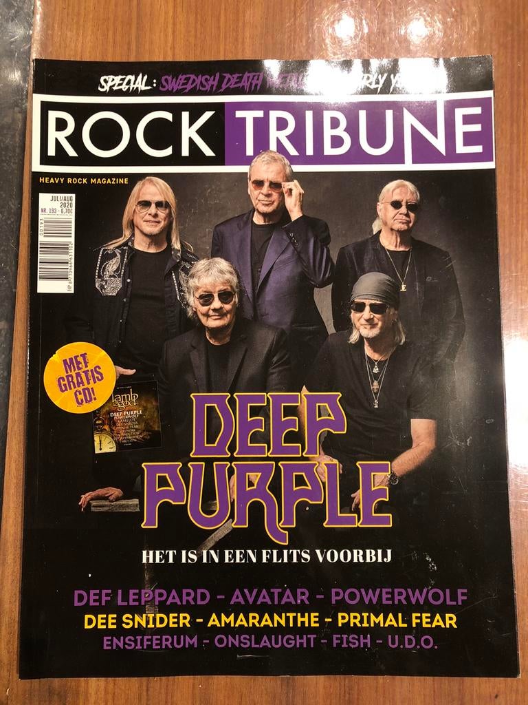 Rock Tribune - nr. 193 - juli-augustus 2020 Deep Purple, Ophalen, 1980 tot heden, Tijdschrift