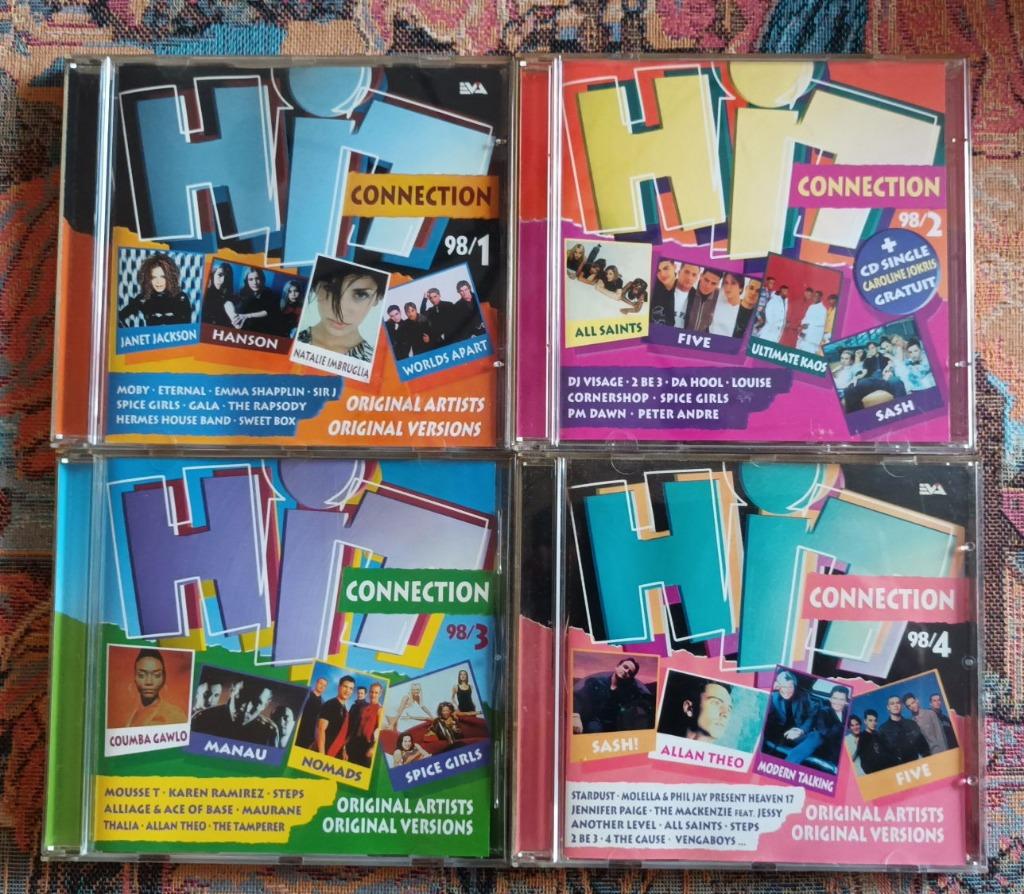 4 CD Hit connection 1998 dans les boîtes originales, CD & DVD, Enlèvement ou Envoi, Comme neuf