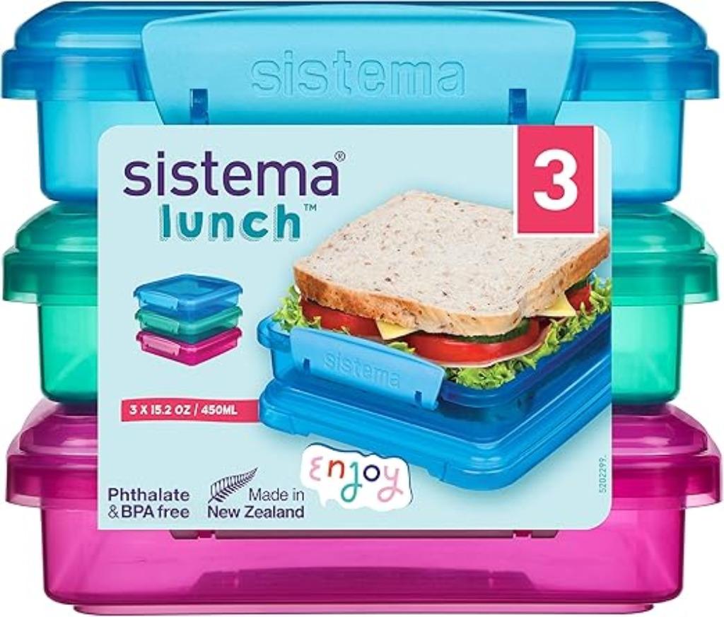 Lunchbox | 3 stuks | 450ml | Nieuw, -, Verzenden, -, Nieuw