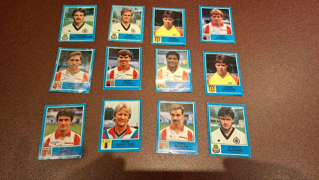 Panini Belgisch voetbal 1987: 12 stickers, Verzamelen, Ophalen of Verzenden, Zo goed als nieuw