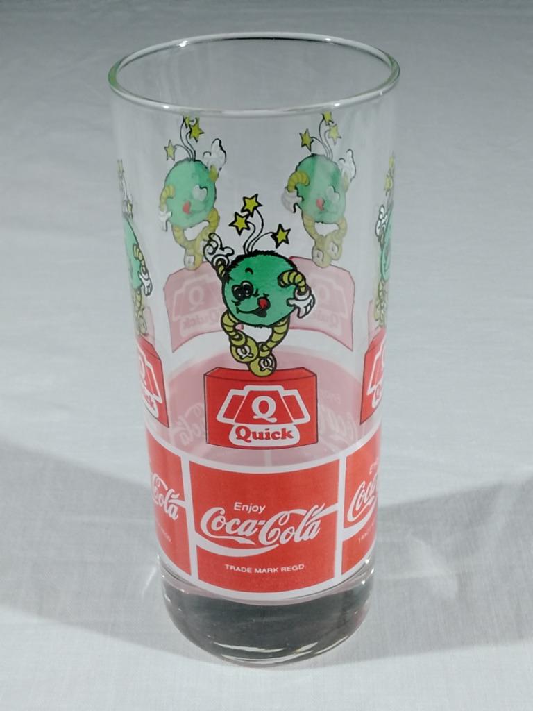 Glas - Coca Cola - "Quickie" - Quick - Jaren 90, Collections, Verres & Petits Verres, Enlèvement ou Envoi, Utilisé, Verre à soda