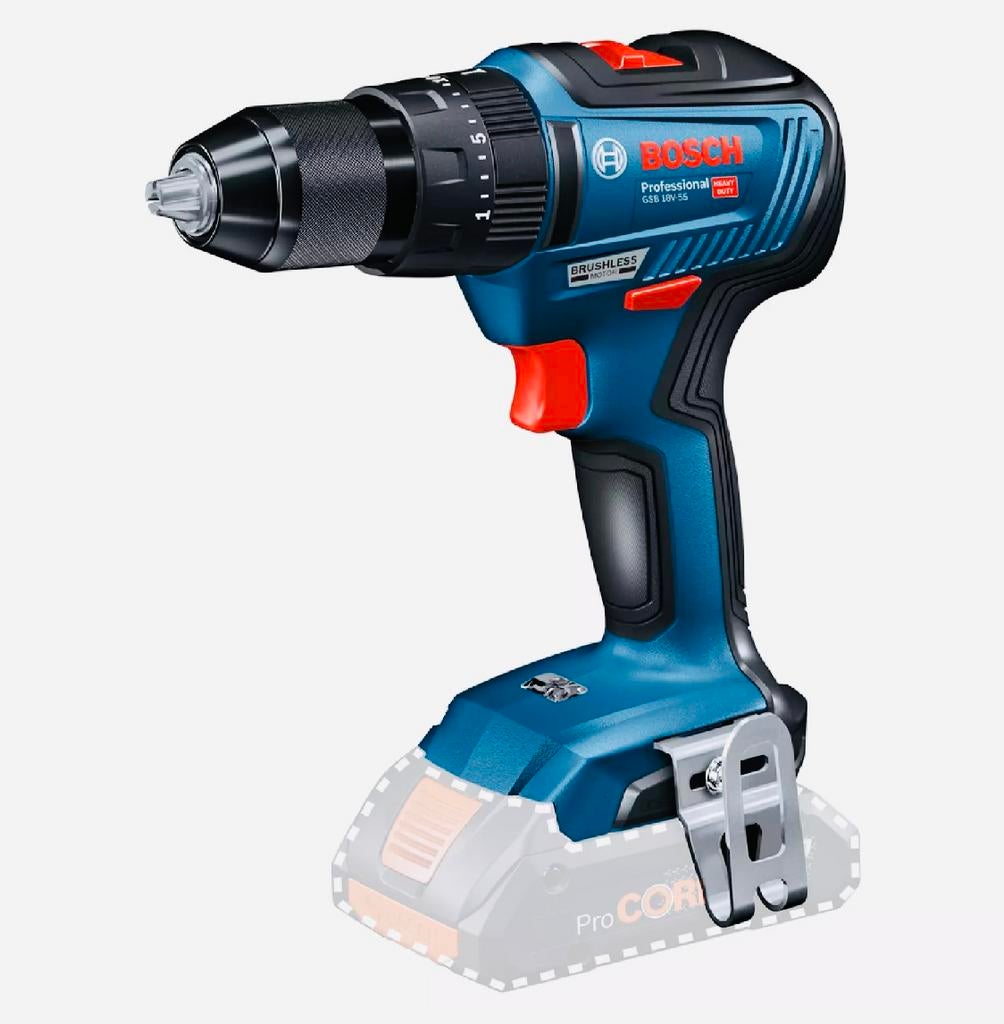 Bosch Perceuse-visseuse à percussion 18V Li-ion55 Nm, Enlèvement ou Envoi, Comme neuf, Foreuse et Perceuse, Vitesse variable