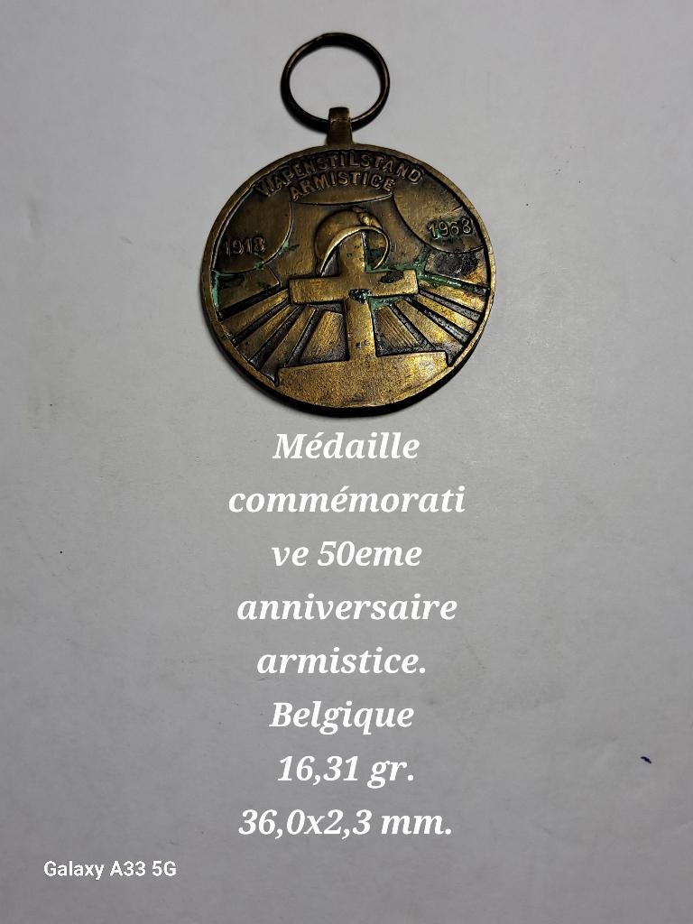 Belgique Médaille commémorative 1968, Ophalen of Verzenden, Overige materialen