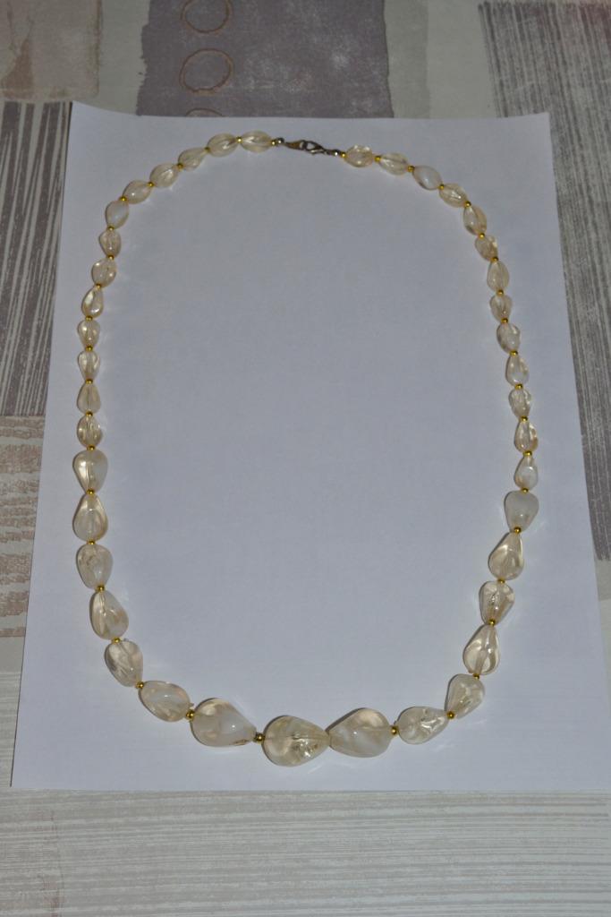 Witte halsketting, Bijoux, Sacs & Beauté, Colliers, Enlèvement ou Envoi, Utilisé, Blanc, Synthétique