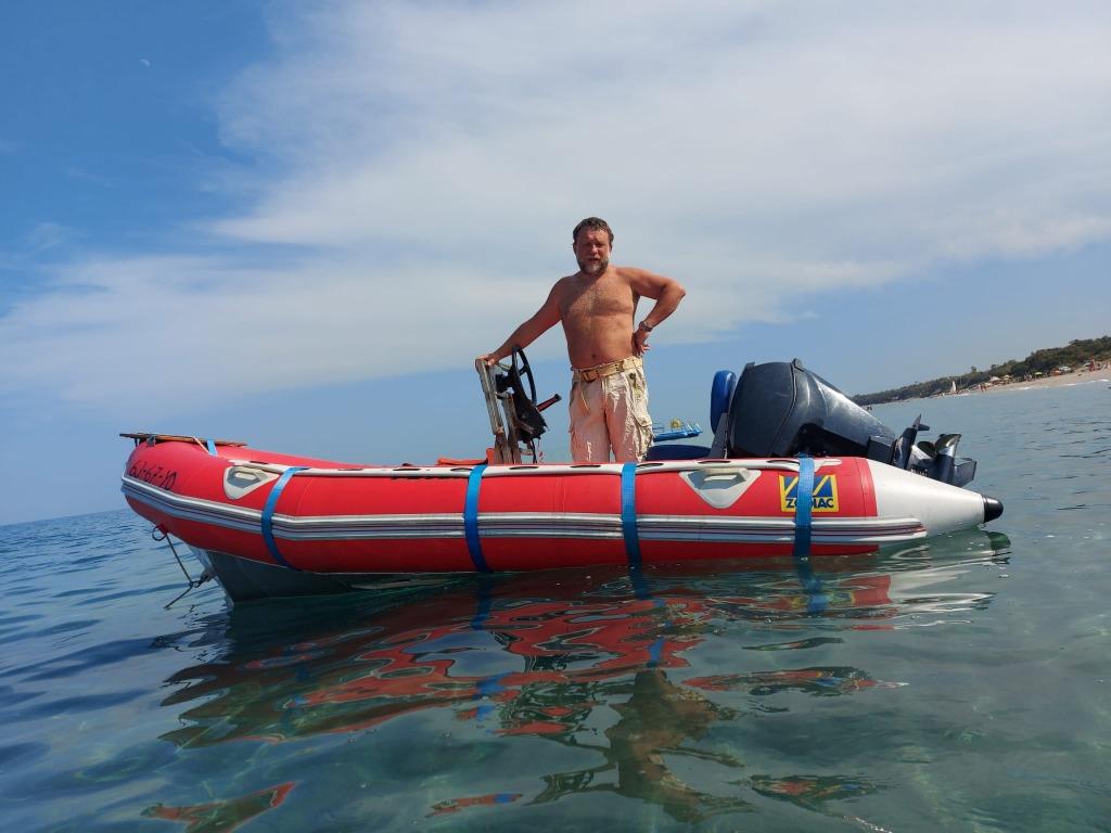 Zodiac rib 420 motorboot met Evinrude 30 pk demonteerbaar, Ophalen, Gebruikt