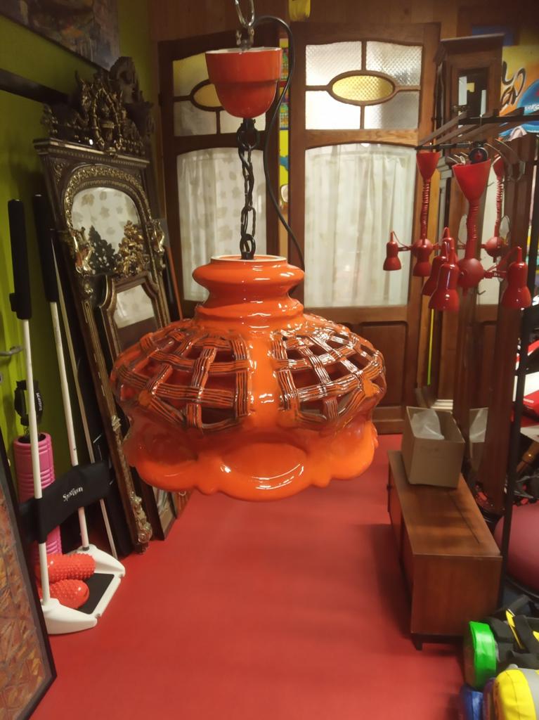 Retro.vintage keramiek hanglamp, Ophalen