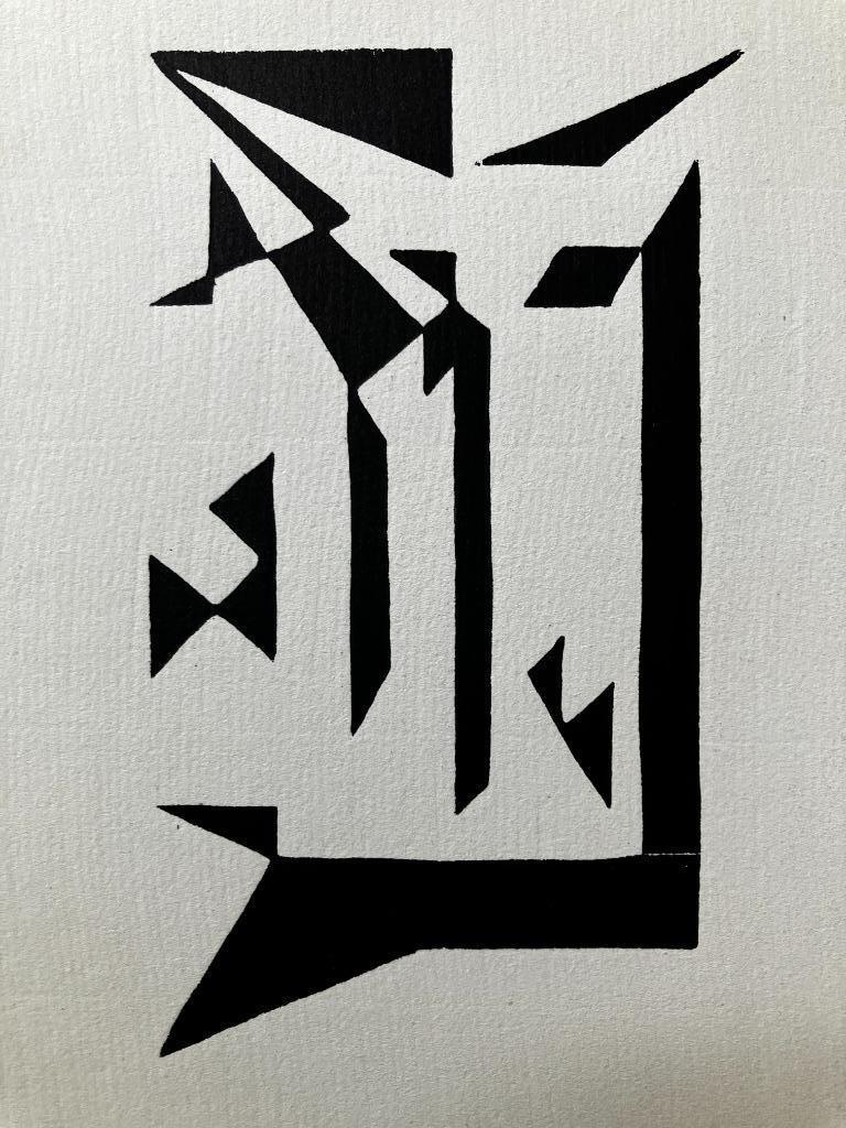 Houtsnede Gaston Bertrand (1910-1994), Enlèvement
