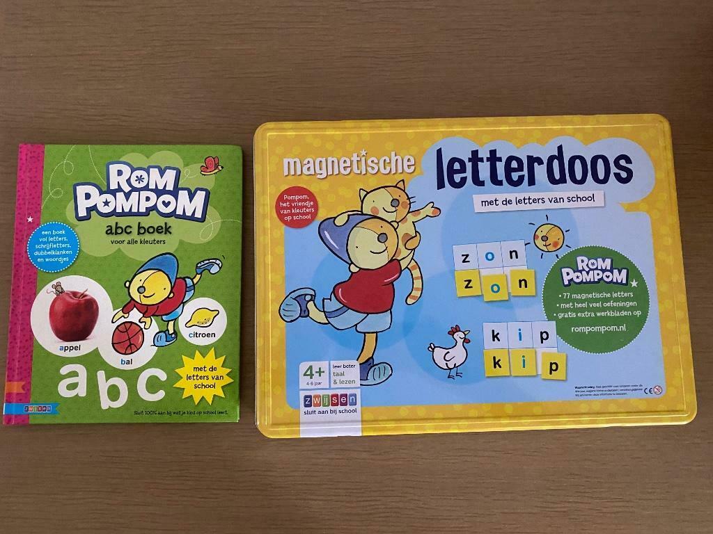 Boek en Letterdoos Rom Pompom, Enlèvement, Comme neuf, Zwijsen, Fiction