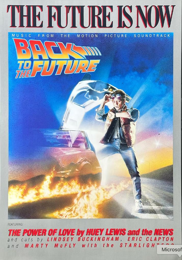 BACK TO THE FUTURE Original Soundtrack poster (35% KORTING!), Verzamelen, Posters, Nieuw, Film en Tv, Rechthoekig Staand, Verzenden